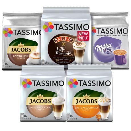 Капсулы Tassimo Кофе с молоком 5 упаковок