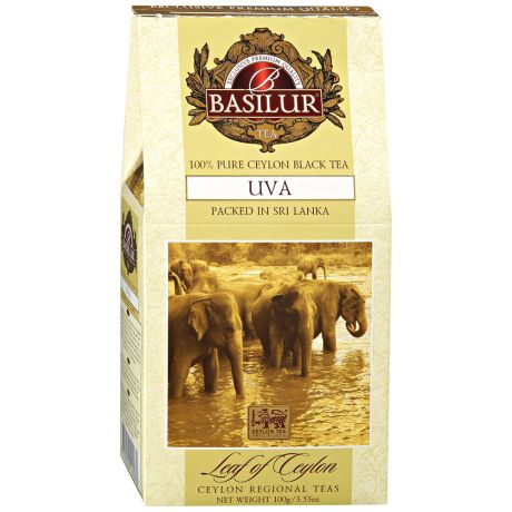 Чай Basilur Лист Цейлона Uva (Ува) черный листовой 100 г