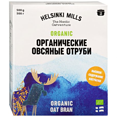 Отруби Helsinki Mills органические овсяные 500 г