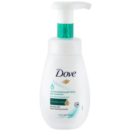 Мусс для умывания Dove для чувствительной кожи успокаивающий 160 мл