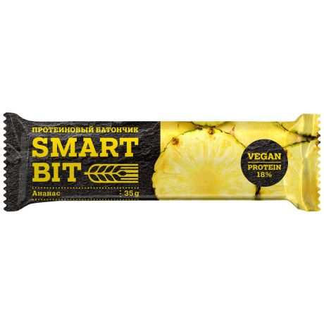 Батончик Smartbit фруктово-ореховые + рисовый протеин ананас 35 г