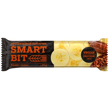 Батончик Smartbit фруктово-ореховые + рисовый протеин банан какао 35 г