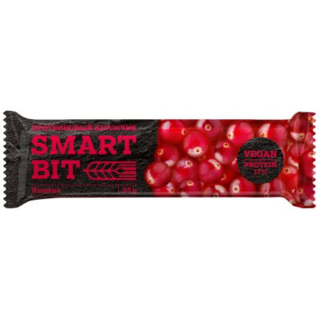 Батончик Smartbit фруктово-ореховые + рисовый протеин клюква 35 г