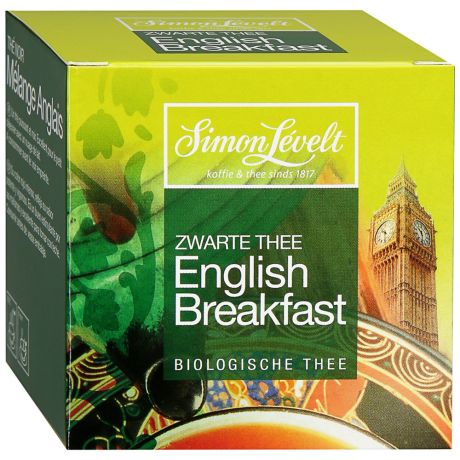 Чай Simon Levelt English Breakfast БИО Черный байховый 10 пакетиков по 17.5 г