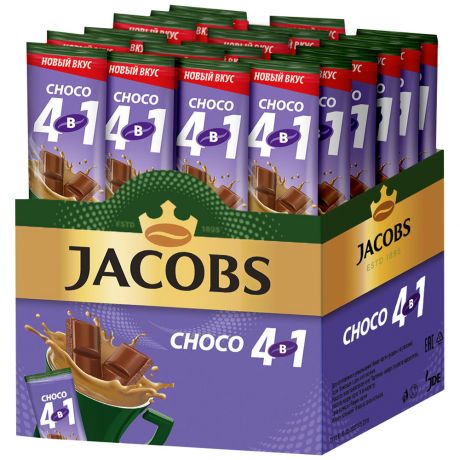 Напиток кофейный Jacobs Choco растворимый 4 в 1 24 штуки по 12 г