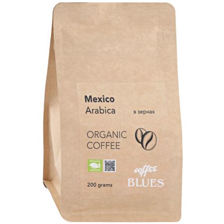 Кофе органический Coffee Blues Мексика крафт в зернах 200 г