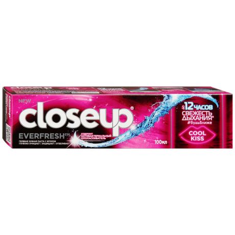 Зубная паста Closeup Evefresh Cool Kiss с антибактериальным ополаскивателем 100 мл