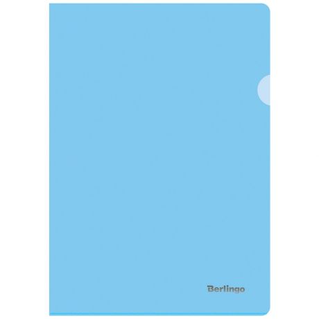 Папка-уголок Berlingo Starlight прозрачная голубая А4 180 мкм