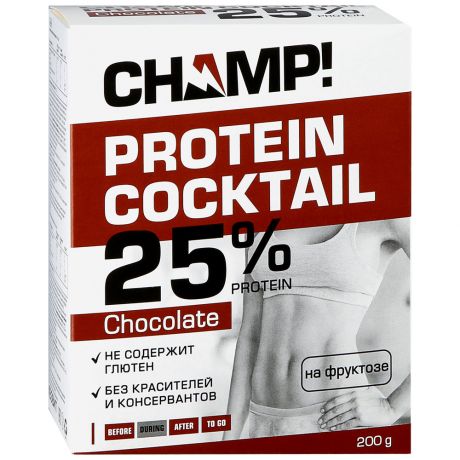 Коктейль Champ! протеиновый Шоколадный 5 пакетов по 40 г