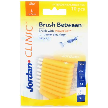 Зубные ершики Jordan Clinic Brush Between L (0,7мм) 10 штук