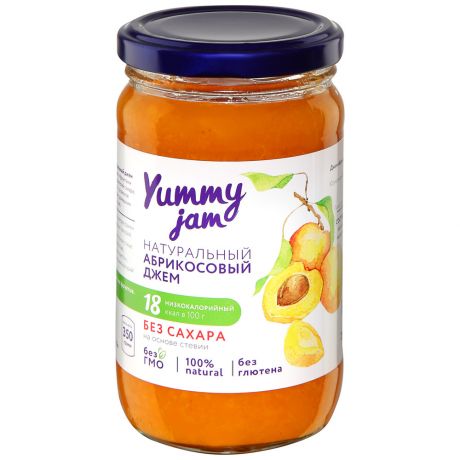 Джем Yummy jam абрикосовый без сахара 350 г