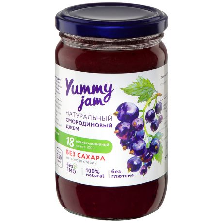 Джем Yummy jam смородиновый без сахара 350 г