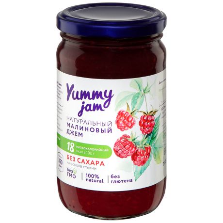 Джем Yummy jam малиновый без сахара 350 г