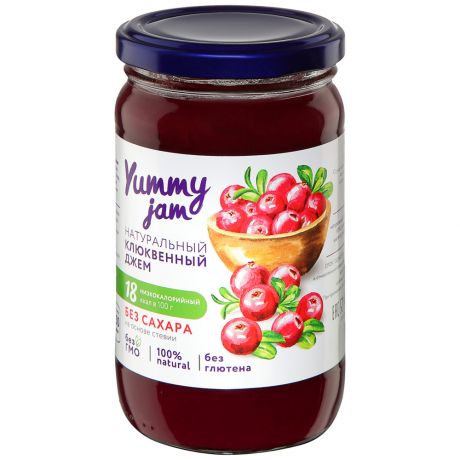 Джем Yummy jam клюквенный без сахара 350 г