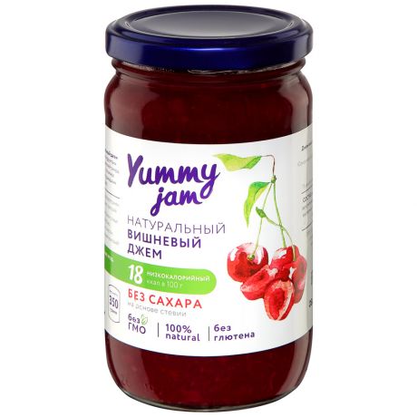 Джем Yummy jam вишневый без сахара 350 г