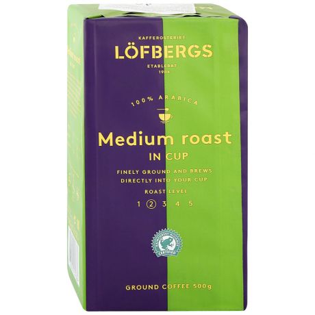 Кофе молотый Lofbergs Medium Roast 500 г