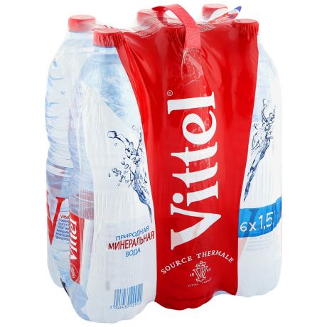 Вода Vittel столовая минеральная негазированная 6 штук по 1.5 л