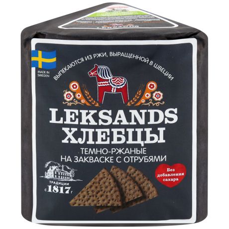 Хлебцы Leksands темно-ржаные на закваске с отрубями 200 г
