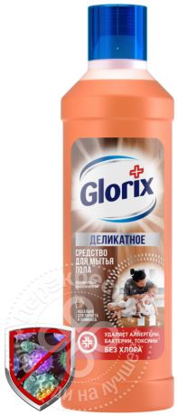 Средство для мытья полов Glorix 3в1 Деликатные поверхности 1л