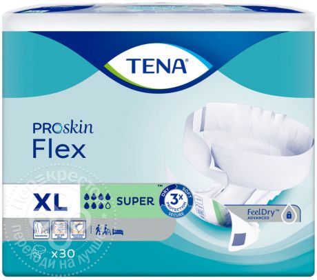 Подгузники для взрослых Tena Flex Super XL 30шт