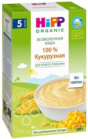 Каша HiPP кукурузная безмолочная 200г