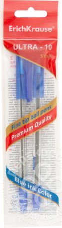 Ручка Erich Krause Ultra-10 шариковая синяя 0.7мм 2шт