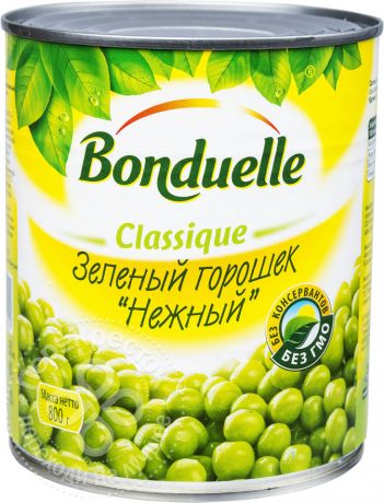 Горошек Bonduelle Classique зеленый Нежный 800г
