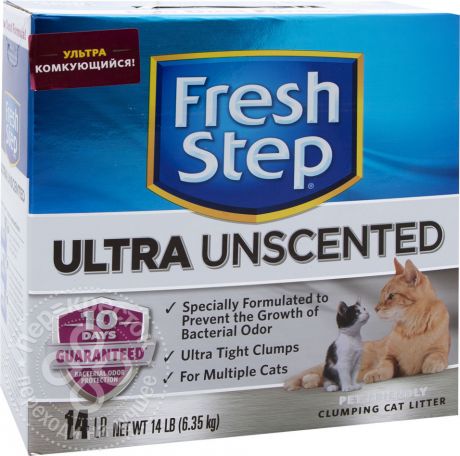 Наполнитель для кошачьего туалета Fresh Step Ультра комкующийся 6.35кг