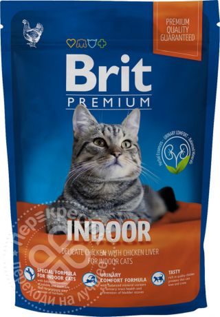 Сухой корм для кошек Brit Premium С куриной печенью 800г