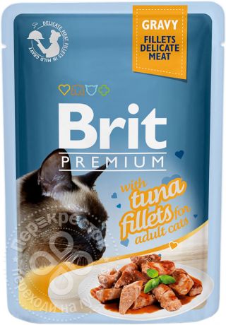 Корм для кошек Brit Premium Тунец соус 85г