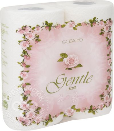 Бумажные полотенца Gentle Soft с ароматом Европы 2 рулона 2 слоя