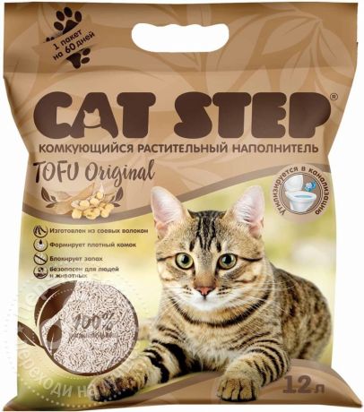 Наполнитель для кошачьего туалета Cat Step Tofu Original 12л