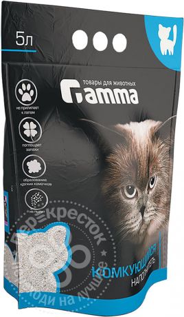 Наполнитель для кошачьего туалета Gamma бентонитовый 5л
