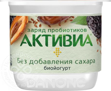 Йогурт питьевой Активиа Чернослив финик лен 2.9% 150г