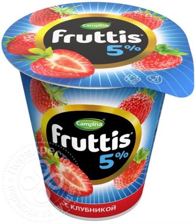 Продукт йогуртный Fruttis с клубникой 5% 290г