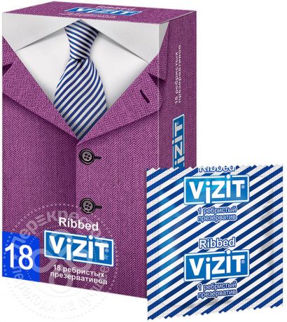 Презервативы Vizit Ribbed 18шт