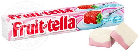 Жевательные конфеты Fruittella со вкусом Клубничного йогурта 41г (упаковка 6 шт.)