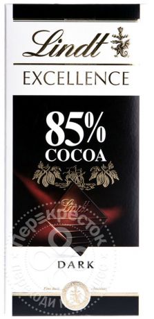 Шоколад Lindt Excellence Горький 85% 100г (упаковка 6 шт.)