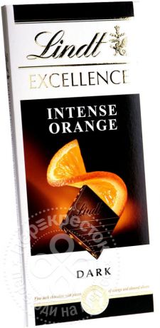 Шоколад Lindt Excellence Темный с кусочками апельсина и миндаля 100г (упаковка 6 шт.)