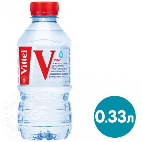 Вода Vittel минеральная столовая негазированная 330мл (упаковка 12 шт.)