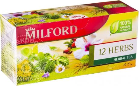 Чай травяной Milford 12 Herbs 20 пак (упаковка 3 шт.)