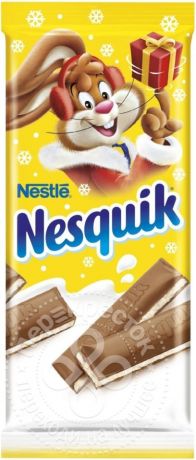 Шоколад Nesquik Молочный с молочной начинкой 100г (упаковка 6 шт.)