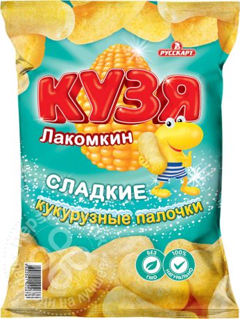 Палочки кукурузные Кузя Лакомкин Сладкие 140г (упаковка 6 шт.)
