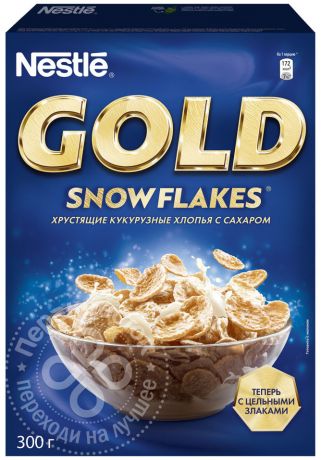 Хлопья Nestle Gold Snow flakes Кукурузные с сахаром 300г (упаковка 6 шт.)