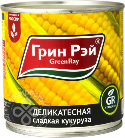 Кукуруза Green Ray деликатесная сладкая 425мл (упаковка 6 шт.)