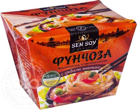 Фунчоза Sen Soy под китайским устричным соусом 125г (упаковка 24 шт.)