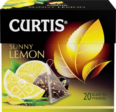 Чай черный Curtis Sunny Lemon 20 пак (упаковка 3 шт.)