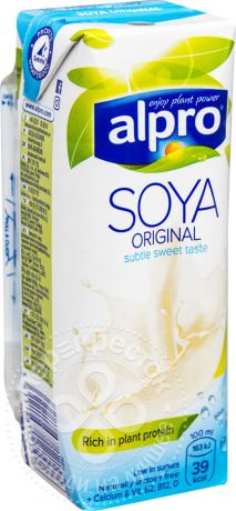 Напиток соевый Alpro Soya Original без глютена 1.8% 250мл (упаковка 15 шт.)