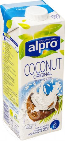 Напиток кокосовый Alpro Original без глютена 0.9% 1л (упаковка 8 шт.)