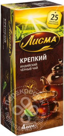 Чай черный Лисма Крепкий 25 пак (упаковка 3 шт.)